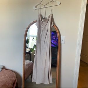 Express Satin Cowl Neck Midi Slip Dress Large